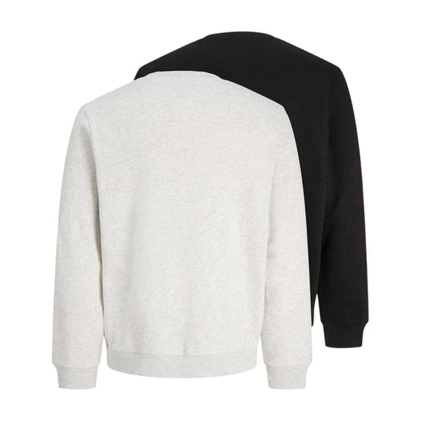 Jack And Jones Mason Sweatshirt för män (2-pack) L Svart/Vit Black/White L