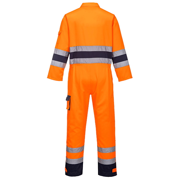 Portwest Herr Nantes Kontrast Hi-Vis Arbetsbyxor S R Orange/N Orange/Navy S R