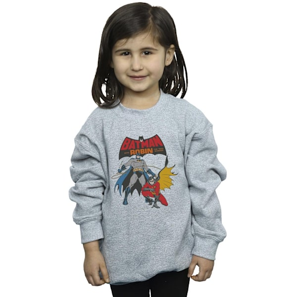 DC Comics Girls Batman And Robin Sweatshirt 12-13 År Sport Sports Grey 12-13 Years