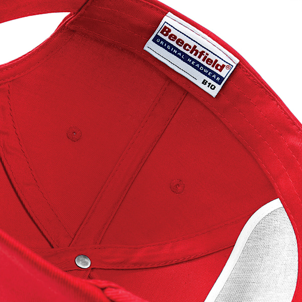 Beechfield Unisex Original 5-Panel Baseballkeps i enfärgad design, One Size Bright Red One Size
