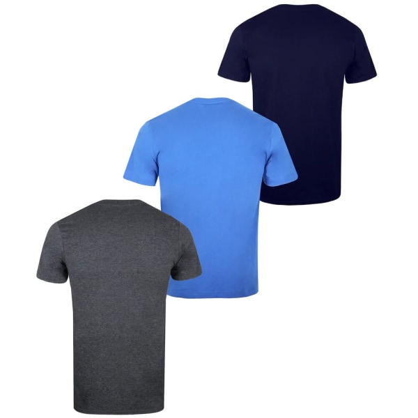 Superman Logo T-shirt för män (förpackning med 3) XXL Marinblå/Blå/Grå Navy/Blue/Grey XXL