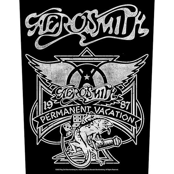 Aerosmith Permanent Vacation Patch One Size Svart/Vit Black/White One Size