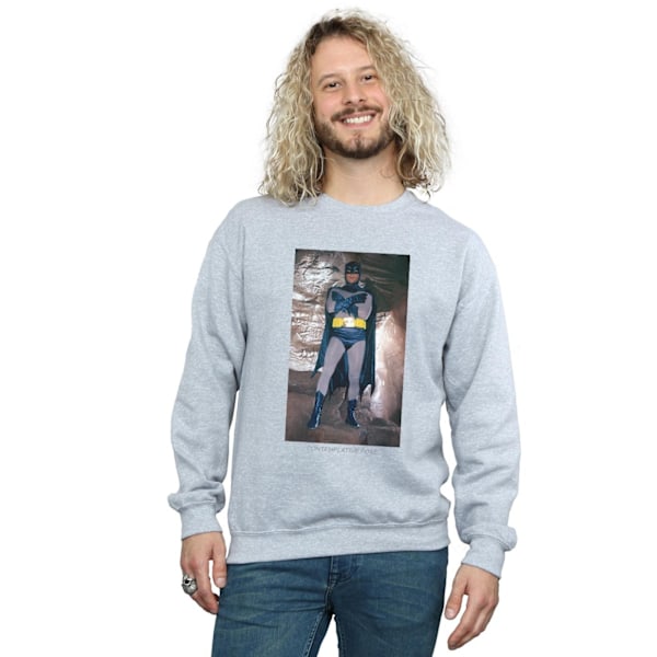 DC Comics Herr Batman TV-serie Kontemplativ Pose Sweatshirt 4 Sports Grey 4XL