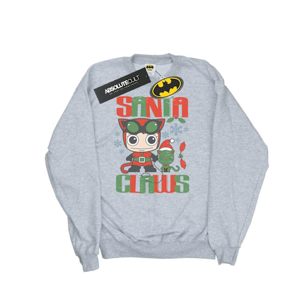 DC Comics Chibi Catwoman Santa Claws Sweatshirt 3XL Sports Grå Sports Grey 3XL