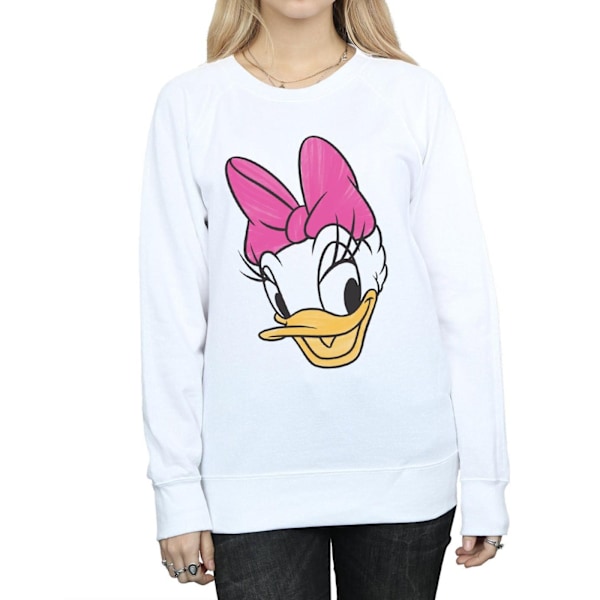 Disney Womens/Ladies Daisy Duck Head Painted Sweatshirt M Vit White M