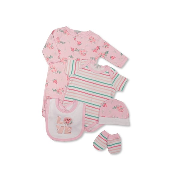 Nursery Time Baby Love Presentset (5 delar) 3-6 månader Rosa Pink 3-6 months