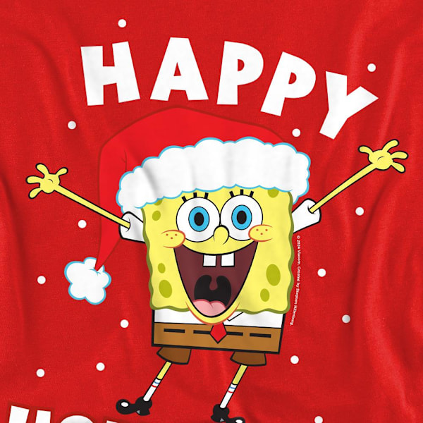 SvampBob Fyrkant Unisex Vuxen Glad Helg Jul Tröja Red S