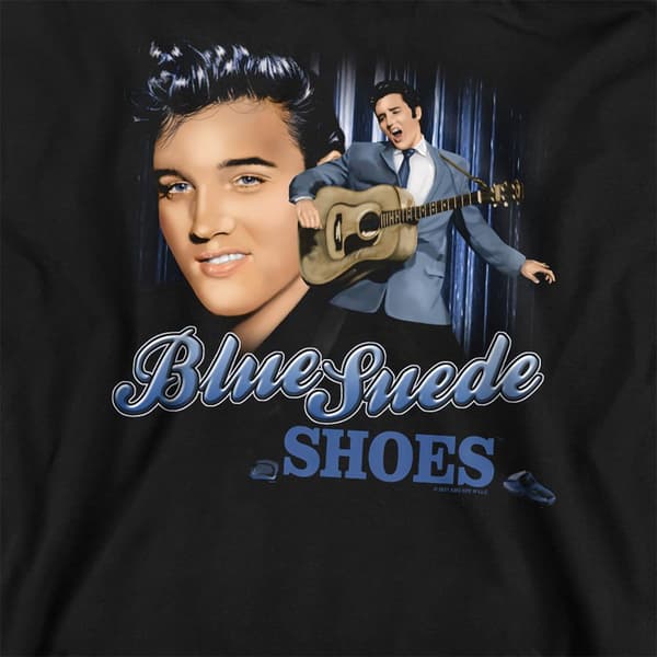 Elvis Presley Unisex Vuxen Blå Mockaskor Tröja L Svart Black L