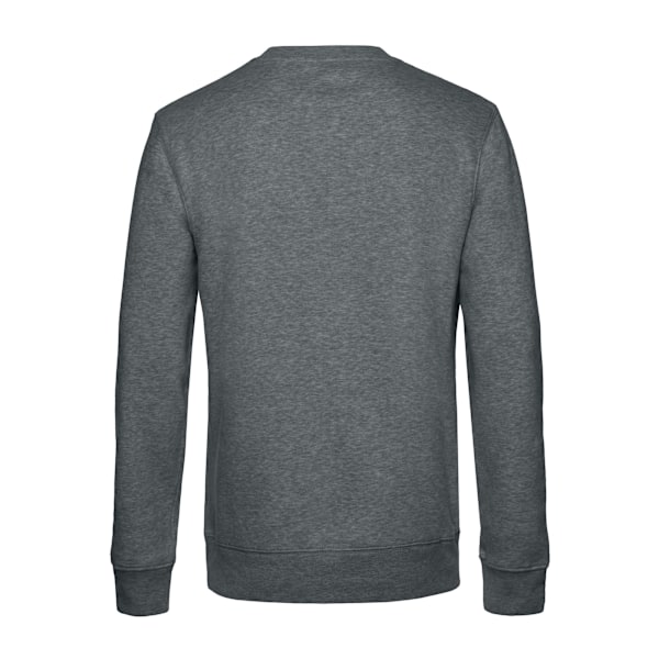 B&C Herr King Crew Neck Tröja XS Mellangråmelerad Mid Grey Heather XS