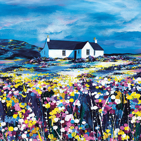 Avril Thomson Smith Blue Rig Print 40cm x 40cm Multifärgad Multicoloured 40cm x 40cm