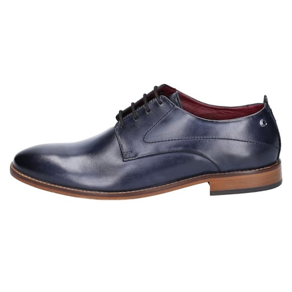 Base London Herr Script Tvättade Läder Oxford Skor 7 UK Navy Navy 7 UK