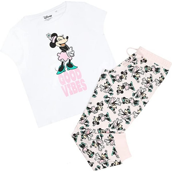 Disney Dam/Dam Good Vibes Minnie Mouse Long Pyjamas Set M White/Pink/Blue M