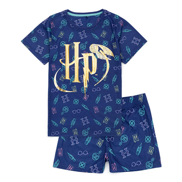 Harry Potter Barn/Barn Kort Pyjamasset 5-6 År Blå Blue 5-6 Years