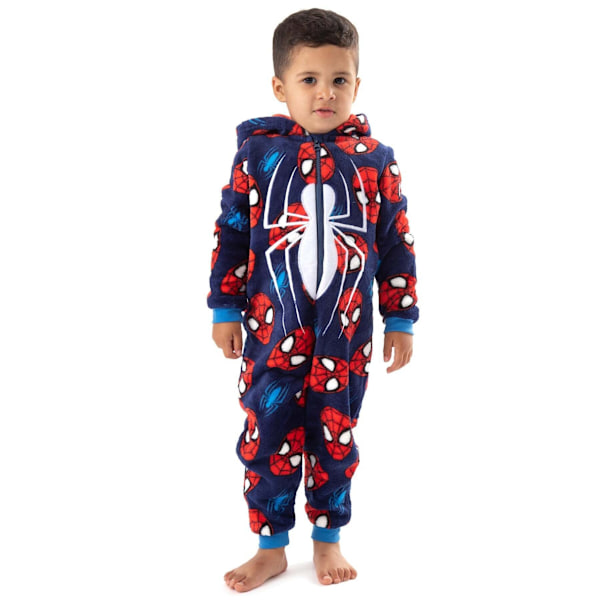 Spider-Man Barn/Barn All-In-One Nattkläder 4-5 År Blå/R Blue/Red/White 4-5 Years