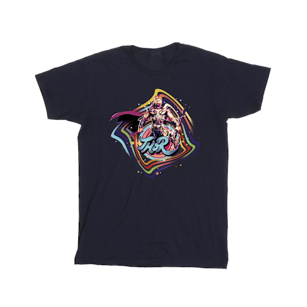 Marvel Herr Thor Love And Thunder Thor Swirl T-Shirt L Marinblå Navy Blue L