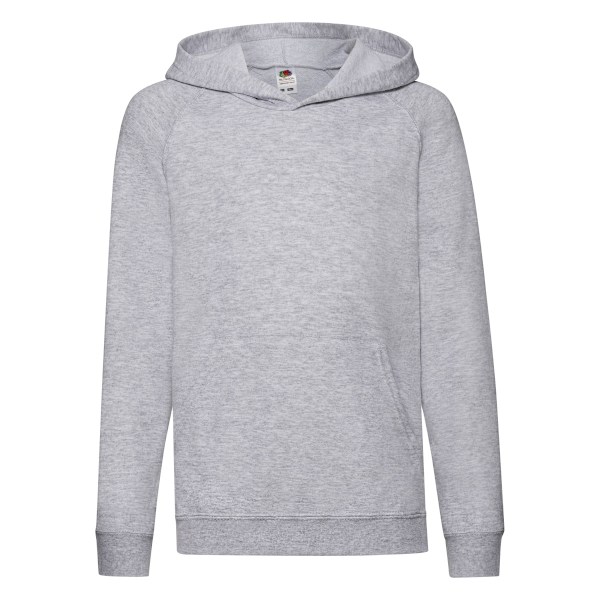 Fruit Of The Loom Barn Hoodie för barn, unisex, lätt Heather Grey 12-13