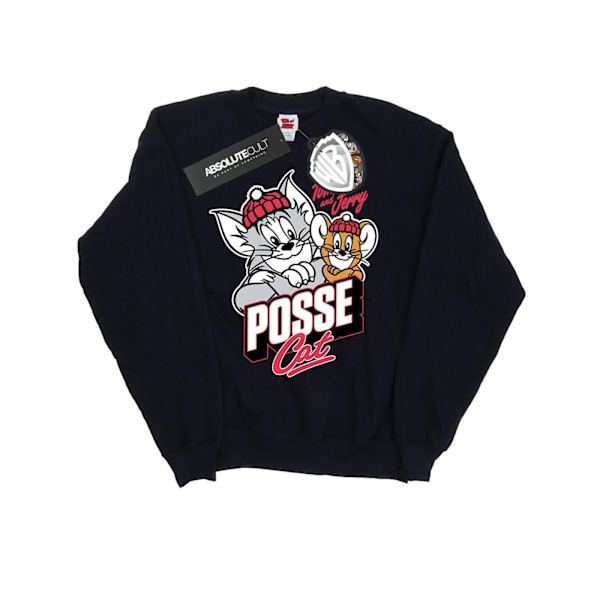 Tom And Jerry Girls Posse Cat Sweatshirt 5-6 år Marinblå Navy Blue 5-6 Years