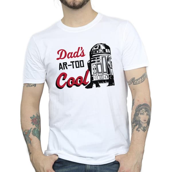 Star Wars Herr Dads R2 Cool T-Shirt M Vit White M