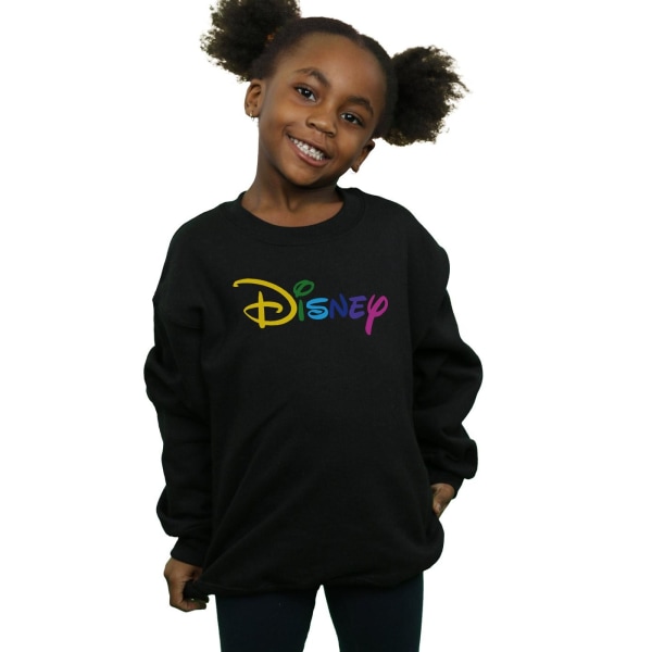 Disney Girls Color Logo Sweatshirt 7-8 Years Black Black 7-8 Years
