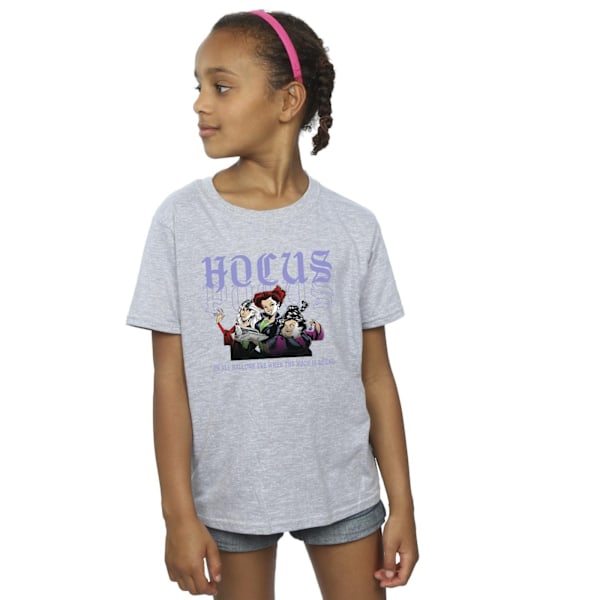 Disney Girls Hocus Pocus Hallows Eve Bomull T-shirt 7-8 år S Sports Grey 7-8 Years