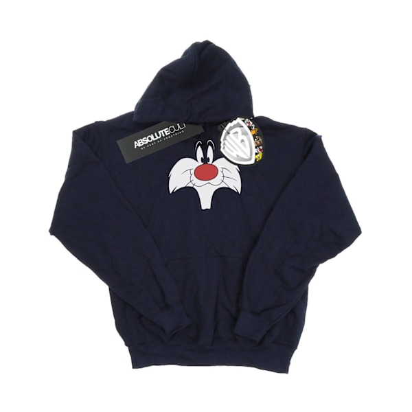 Looney Tunes Dam/Damer Sylvester Big Face Hoodie M Marinblå Navy Blue M