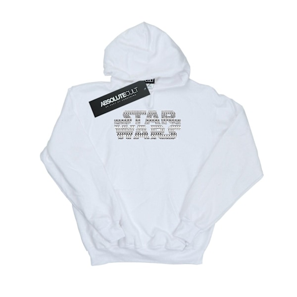 Star Wars Girls Aztec Logo Mono Hoodie 5-6 år Vit White 5-6 Years