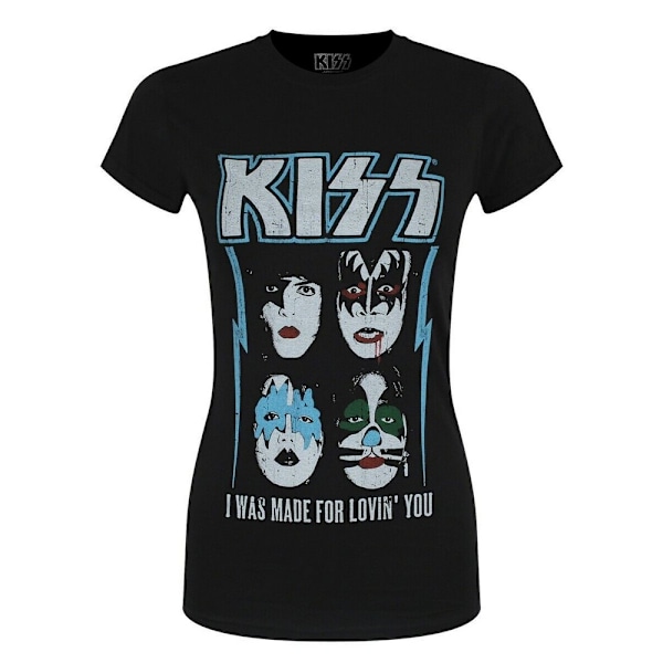 Kiss Womens/Ladies Made For Lovin´ You Bomull T-shirt XL Svart Black XL