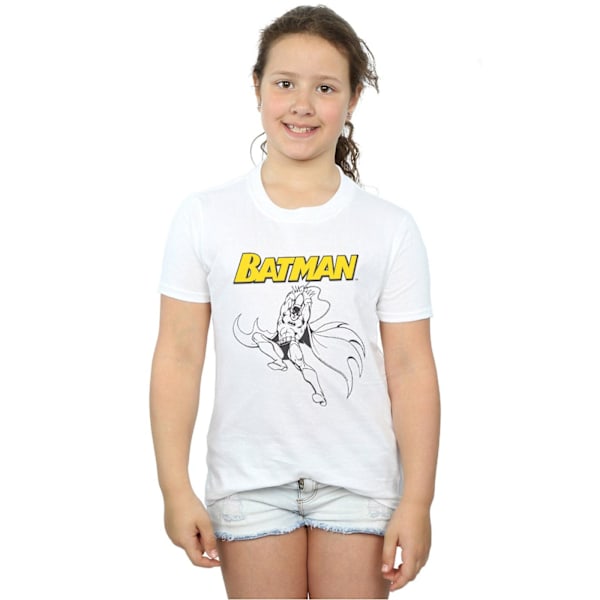 DC Comics Girls Batman Jump Bomull T-shirt 12-13 år Vit White 12-13 Years