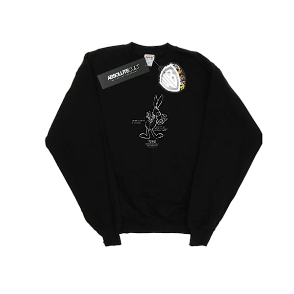 Looney Tunes Dam/Damer Bugs Bunny Vit Magtröja L Black L