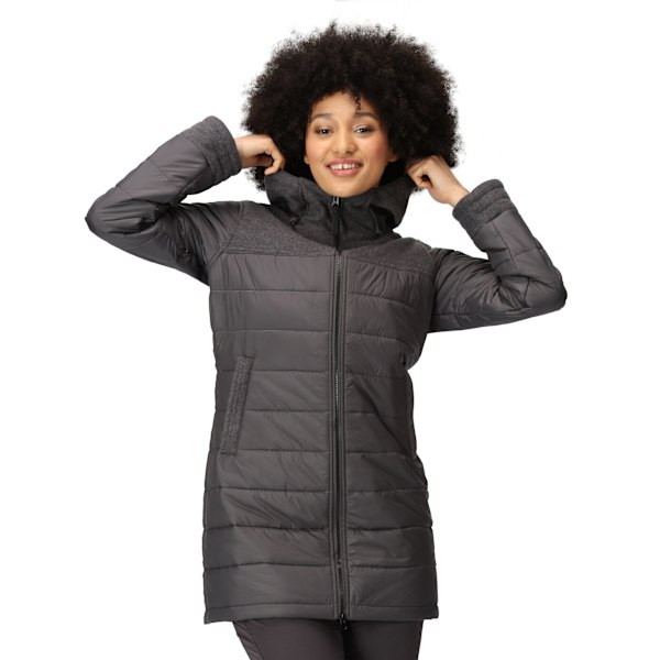 Regatta Womens/Ladies Melanite Baffled Padded Jacket 8 UK Seal Seal Grey 8 UK