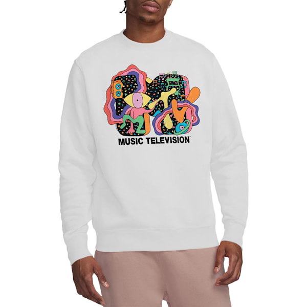 MTV Unisex Vuxen Expression Sweatshirt S Vit White S