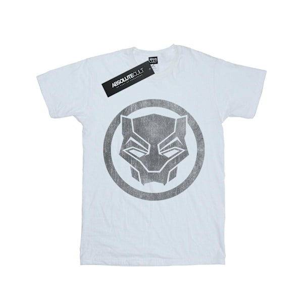 Marvel Boys Black Panther Distressed Icon T-Shirt 9-11 år Vit White 9-11 Years