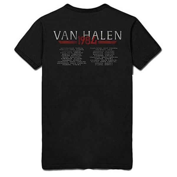 Van Halen Unisex Adult 84 Tour Back Print T-Shirt XL Svart Black XL