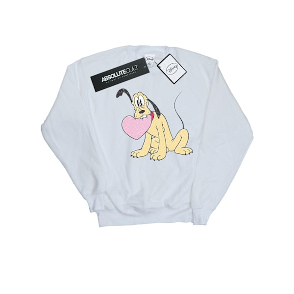Disney Mens Pluto Love Heart Sweatshirt 5XL Svart Black 5XL