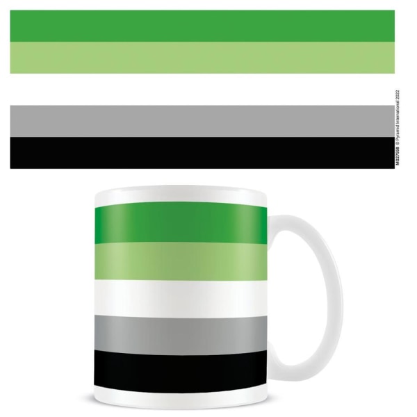 Pyramid International Aromantic Flag Mug One Size Grön/Vit/B Green/White/Black One Size