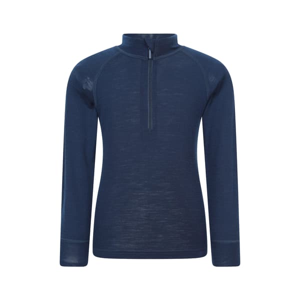 Mountain Warehouse Barn/Barn Merino Blend Half Zip Base La Navy 3-4 Years