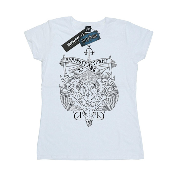 Harry Potter Damkläder/Dam Durmstrang Institute Crest Bomull T- White XXL