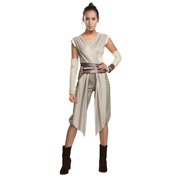 Star Wars Dam/Dam Deluxe Rey Kostym L Beige Beige L