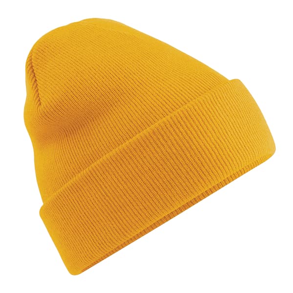 Beechfield Soft Feel Stickad Vintermössa En Storlek Senap Mustard One Size