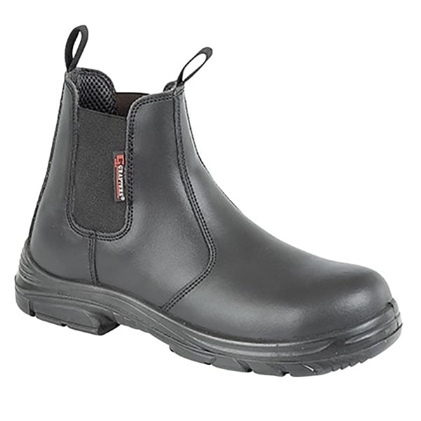 Grafter Herr Wide Fitting Safety Dealer Boots 43 EU Black Black 43 EU