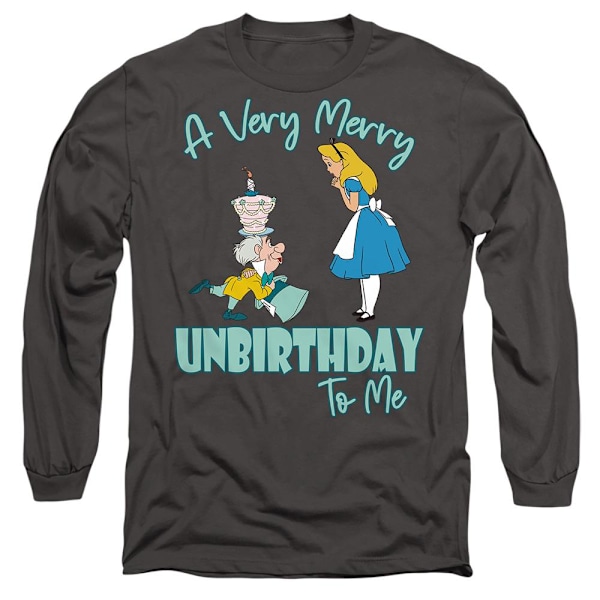 Alice i Underlandet Unisex Vuxen Mycket Glatt Ofödelsedag Till Mig T-shirt Charcoal L