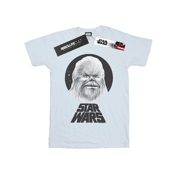 Star Wars Chewbacca Sketch T-shirt för män, 4XL, vit White 4XL