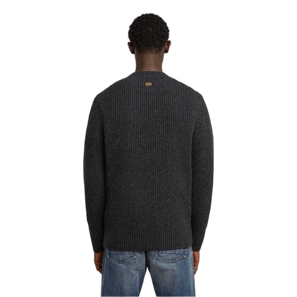 G-Star Herr Ribbstickad Regular Jumper L Grå Grey L