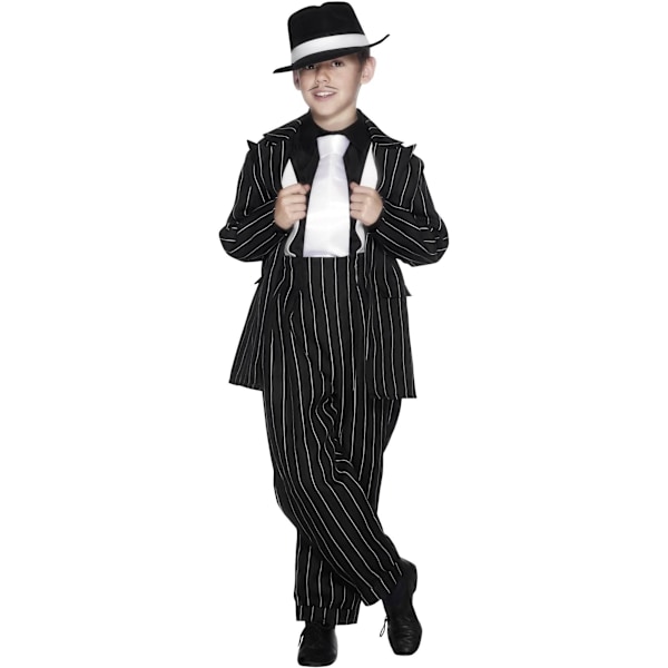 Smiffys Pojkar Zoot Suit Kostymset 7-9 År Svart Black 7-9 Years