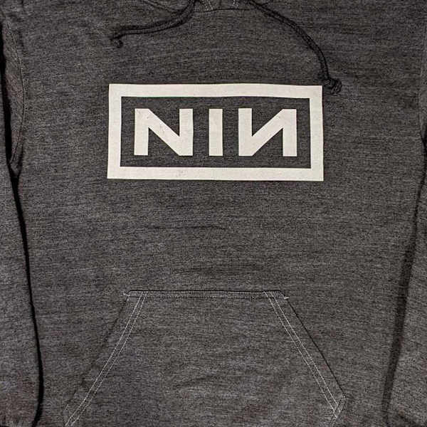 Nine Inch Nails Unisex Vuxen Logo Pullover Hoodie L Charcoal Grå Charcoal Grey L