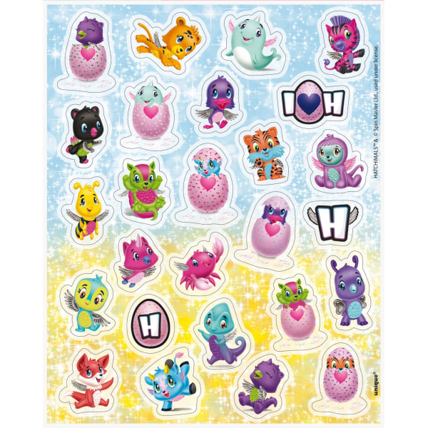Hatchimals klistermärke (paket med 4) One Size Flerfärgad Multicoloured One Size