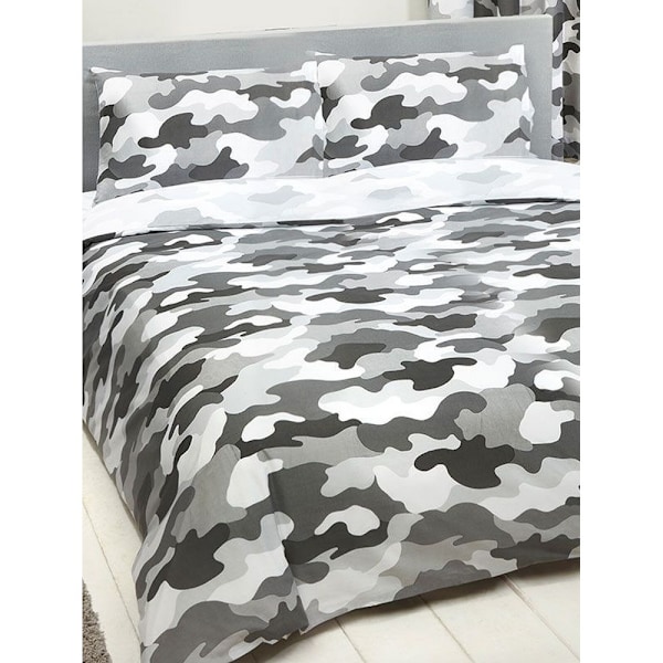 Bedding & Beyond Camouflage Påslakan Set Dubbel Grå Grey Double