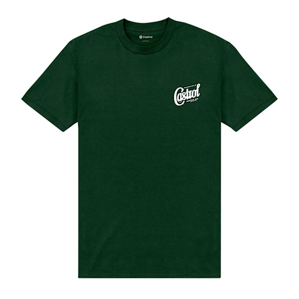 Castrol Unisex Vuxen Cirkellogotyp Ficktryck T-shirt XXL Mörk Dark Green XXL