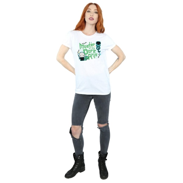 Harry Potter Dam/Kvinnor Voldemort Dark Arts Junior Bomull Boyfriend T-Shirt XXL Vit White XXL