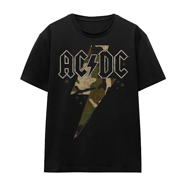 AC/DC Unisex Vuxen Camo Bolt T-Shirt S Svart Black S
